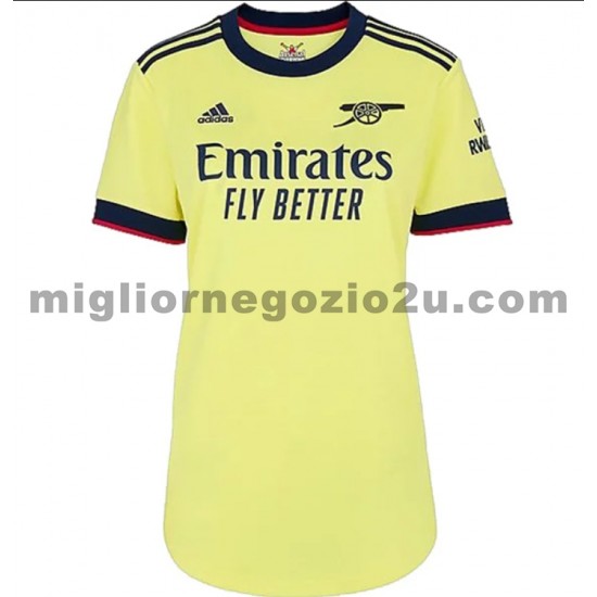 Maglia Arsenal Donna Trasferta Divisa 2021-2022 Manica Corta