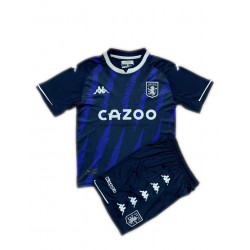 Maglia Aston Villa Bambino Terza Divisa 2021-2022 Manica Corta