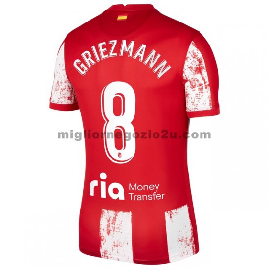 Maglia Atlético Madrid Antoine Griezmann 8 Casa Divisa 2021-2022 Manica Corta