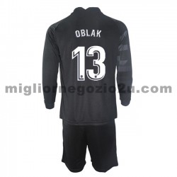 Maglia Atlético Madrid Portiere Jan Oblak 13 Bambino Trasferta Divisa 2021-2022 Manica Lunga
