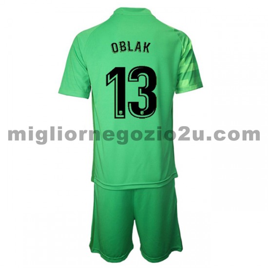 Maglia Atlético Madrid Portiere Jan Oblak 13 Bambino Terza Divisa 2021-2022 Manica Corta