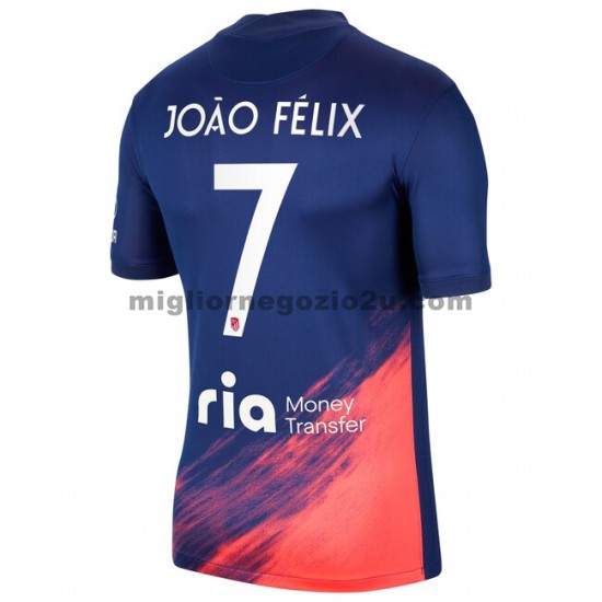Maglia Atlético Madrid Joao Felix 7 Trasferta Divisa 2021-2022 Manica Corta