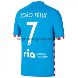 Maglia Atlético Madrid Joao Felix 7 Terza Divisa 2021-2022 Manica Corta