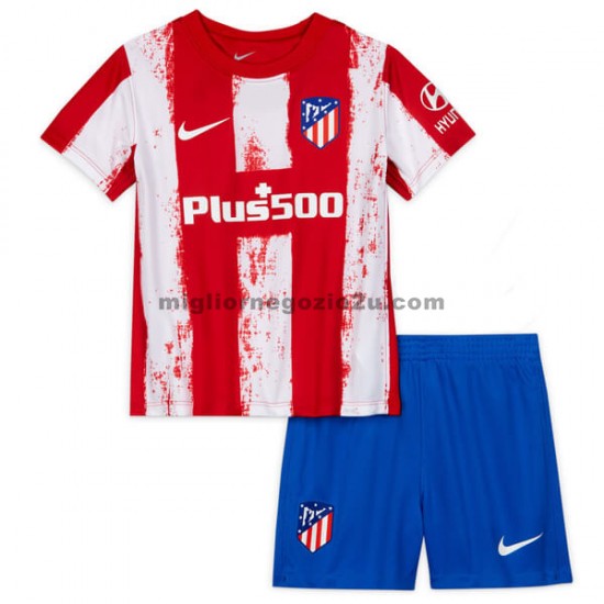 Maglia Atlético Madrid Bambino Casa Divisa 2021-2022 Manica Corta