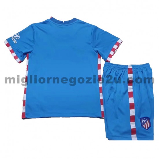 Maglia Atlético Madrid Bambino Terza Divisa 2021-2022 Manica Corta
