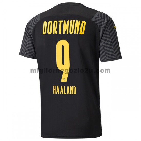 Maglia Borussia Dortmund Erling Haaland 9 Trasferta Divisa 2021-2022 Manica Corta