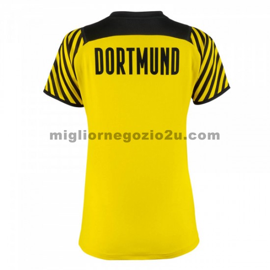 Maglia Borussia Dortmund Donna Casa Divisa 2021-2022 Manica Corta