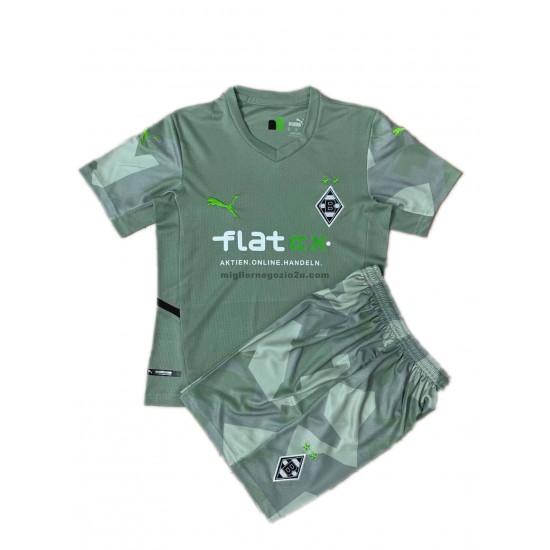 Maglia Borussia Mönchengladbach Bambino Trasferta Divisa 2021-2022 Manica Corta