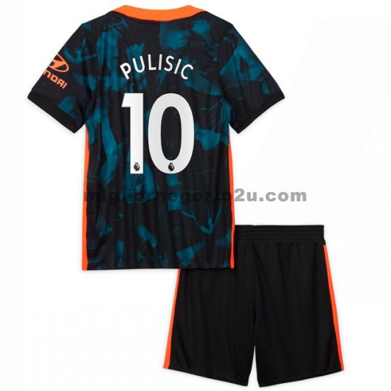 Maglia Chelsea Christian Pulisic 10 Bambino Terza Divisa 2021-2022 Manica Corta