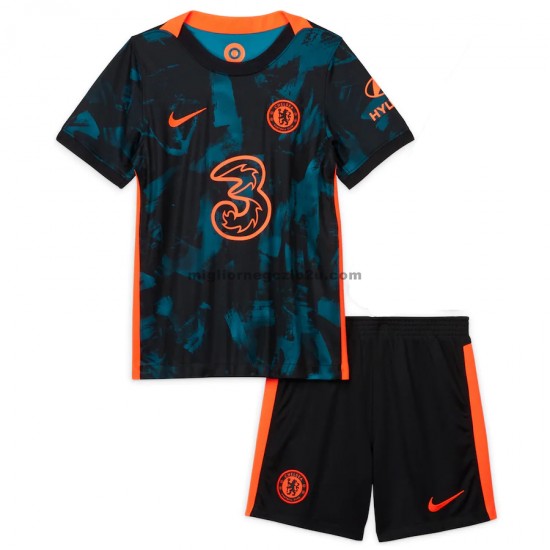 Maglia Chelsea Bambino Terza Divisa 2021-2022 Manica Corta
