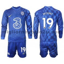 Maglia Chelsea Mount 19 Bambino Casa Divisa 2021-2022 Manica Lunga