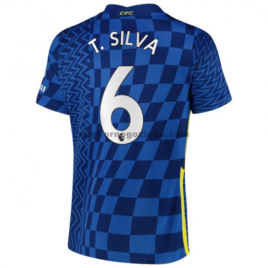 Maglia Chelsea T. Silva 6 Casa Divisa 2021-2022 Manica Corta