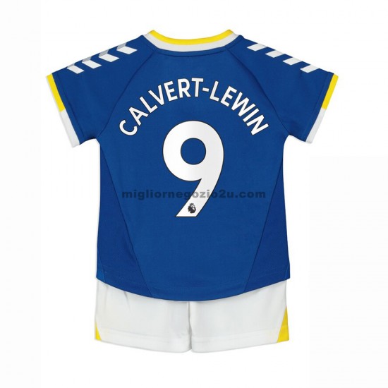 Maglia Everton Dominic Calvert-Lewin 9 Bambino Casa Divisa 2021-2022 Manica Corta