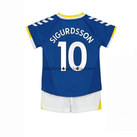 Maglia Everton Gylfi Sigurosson 10 Bambino Casa Divisa 2021-2022 Manica Corta