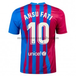 Maglia FC Barcelona Ansu Fati 10 Casa Divisa 2021-2022 Manica Corta