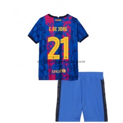 Maglia FC Barcelona Frenkie de Jong 21 Bambino Terza Divisa 2021-2022 Manica Corta