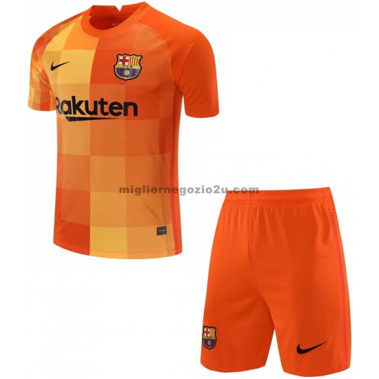 Maglia FC Barcelona Portiere Bambino Casa Divisa 2021-2022 Manica Corta