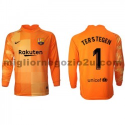 Maglia FC Barcelona Portiere Ter Stegen 1 Casa Divisa 2021-2022 Manica Lunga