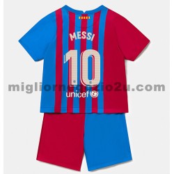 Maglia FC Barcelona Lionel Messi 10 Bambino Casa Divisa 2021-2022 Manica Corta