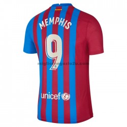 Maglia FC Barcelona Memphis Depay 9 Casa Divisa 2021-2022 Manica Corta