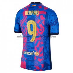 Maglia FC Barcelona Memphis Depay 9 Terza Divisa 2021-2022 Manica Corta