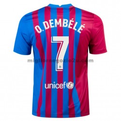 Maglia FC Barcelona O. Dembele 7 Casa Divisa 2021-2022 Manica Corta