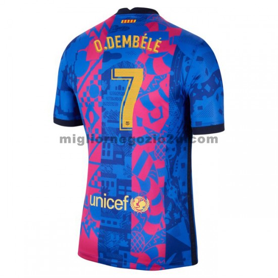 Maglia FC Barcelona O. Dembele 7 Terza Divisa 2021-2022 Manica Corta