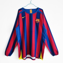 Maglia FC Barcelona Retro Casa Divisa 2005-2006 Manica Lunga