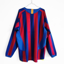 Maglia FC Barcelona Retro Casa Divisa 2005-2006 Manica Lunga