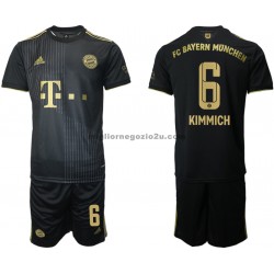Maglia FC Bayern München Joshua Kimmich 6 Bambino Trasferta Divisa 2021-2022 Manica Corta