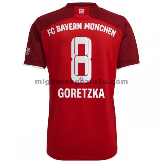 Maglia FC Bayern München Leon Goretzka 8 Casa Divisa 2021-2022 Manica Corta