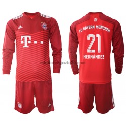 Maglia FC Bayern München Lucas Hernandez 21 Bambino Casa Divisa 2021-2022 Manica Lunga