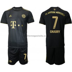 Maglia FC Bayern München Serge Gnabry 7 Bambino Trasferta Divisa 2021-2022 Manica Corta
