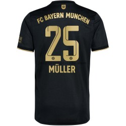 Maglia FC Bayern München Thomas Muller 25 Trasferta Divisa 2021-2022 Manica Corta