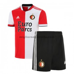 Maglia Feyenoord Rotterdam Bambino Casa Divisa 2021-2022 Manica Corta