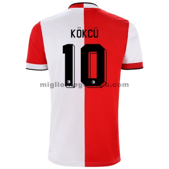 Maglia Feyenoord Rotterdam Orkun Kokcu 10 Casa Divisa 2021-2022 Manica Corta