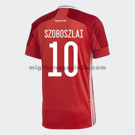 Maglia Ungheria Dominik Szoboszlai 10 Casa Divisa Euro 2020 Manica Corta
