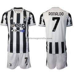 Maglia Juventus Cristiano Ronaldo 7 Bambino Casa Divisa 2021-2022 Manica Corta
