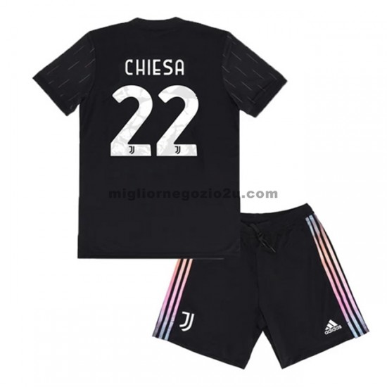 Maglia Juventus Federico Chiesa 22 Bambino Trasferta Divisa 2021-2022 Manica Corta