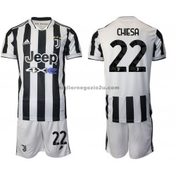 Maglia Juventus Federico Chiesa 22 Bambino Casa Divisa 2021-2022 Manica Corta