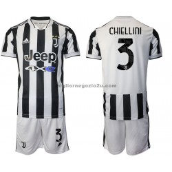 Maglia Juventus Giorgio Chiellini 3 Bambino Casa Divisa 2021-2022 Manica Corta