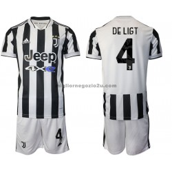 Maglia Juventus Matthijs de Ligt 4 Bambino Casa Divisa 2021-2022 Manica Corta