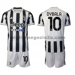 Maglia Juventus Paulo Dybala 10 Bambino Casa Divisa 2021-2022 Manica Corta