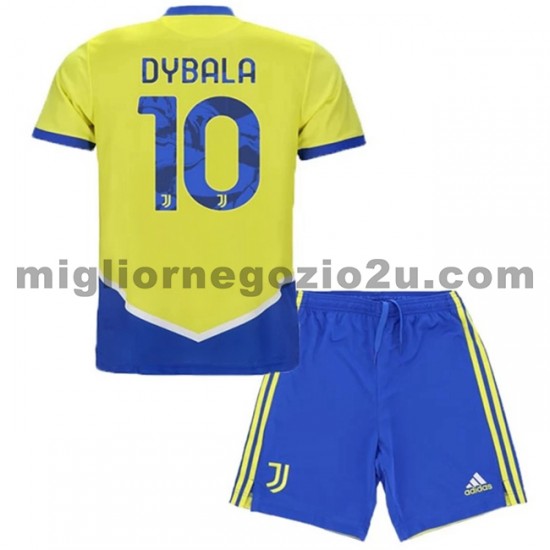 Maglia Juventus Paulo Dybala 10 Bambino Terza Divisa 2021-2022 Manica Corta