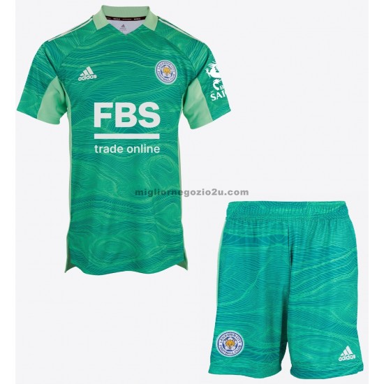 Maglia Leicester City Portiere Bambino Trasferta Divisa 2021-2022 Manica Corta
