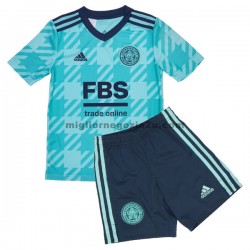 Maglia Leicester City Bambino Trasferta Divisa 2021-2022 Manica Corta