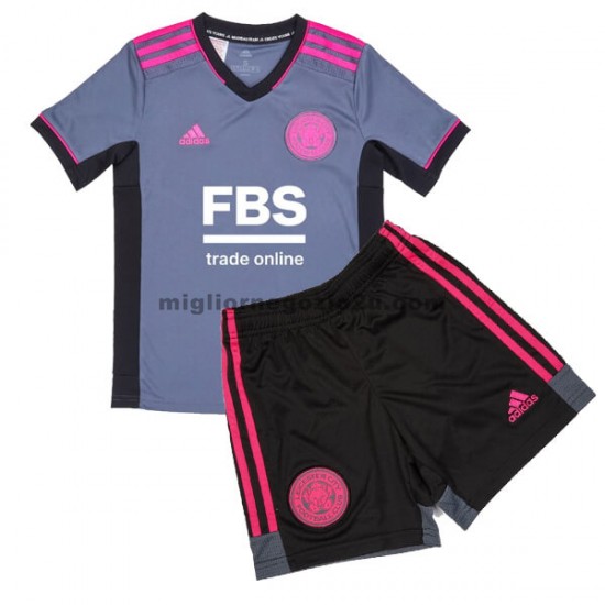 Maglia Leicester City Bambino Terza Divisa 2021-2022 Manica Corta