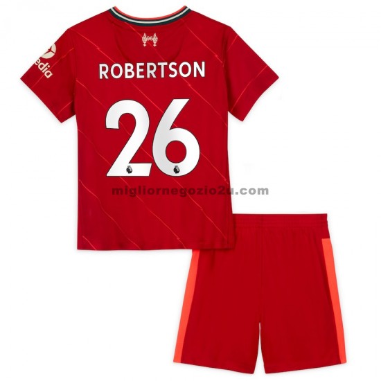 Maglia Liverpool Andrew Robertson 26 Bambino Casa Divisa 2021-2022 Manica Corta