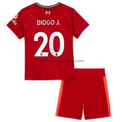 Maglia Liverpool Diogo Jota 20 Bambino Casa Divisa 2021-2022 Manica Corta
