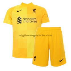 Maglia Liverpool Portiere Bambino Trasferta Divisa 2021-2022 Manica Corta